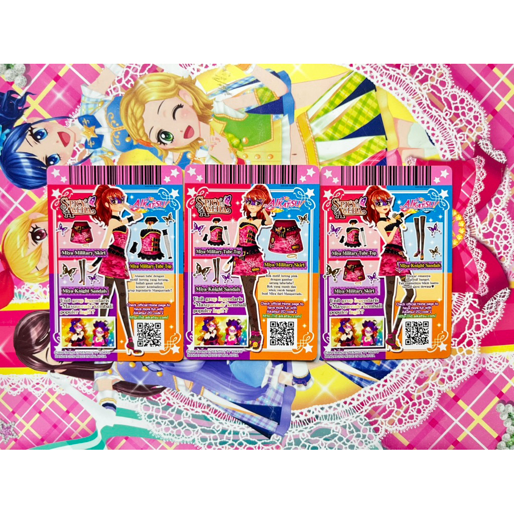Jual Kartu Aikatsu Miya Military Set Unit Masquerade Spicy Ageha Ringo ...