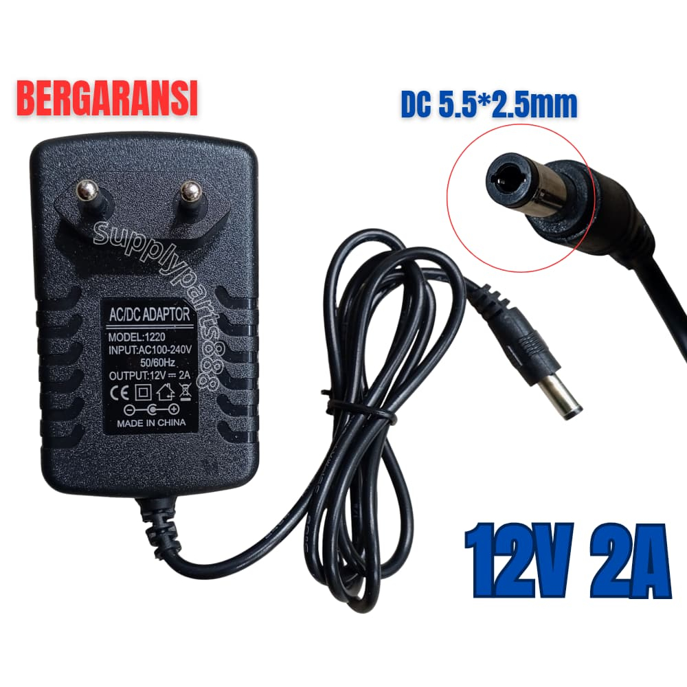 Jual AC ADAPTOR MONITOR LCD/LED 12V 2A (5.5*2.5mm) Model 1220 24W NEW ...