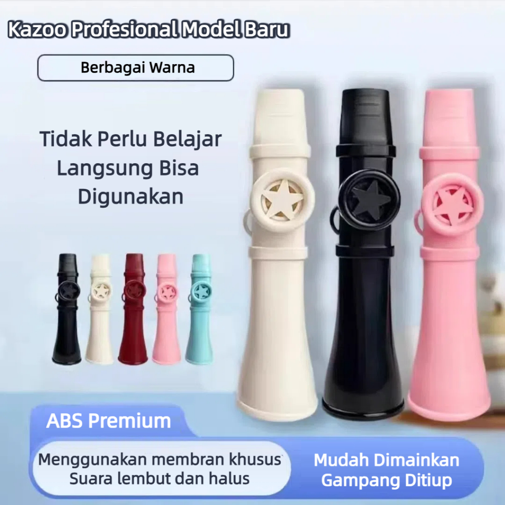 Kazoo Profesional Model Baru Versi Upgrade Suling Mulut Desain Sederhana dan Mudah Dipelajari Suara Elegan dan Halus Alat Musik untuk Pemula Pendamping Gitar Peluit - Y
