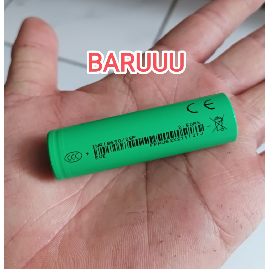 Jual EVE 25P BATTERY 18650 HIGHDRAIN 2500MAH 12C 30A BATERAI INR18650 ...