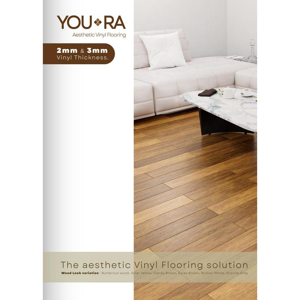 Lantai Vinyl YOURA 2mm  dan 3 mm(1 box isi 3,34 m2 isi 24 lembar)