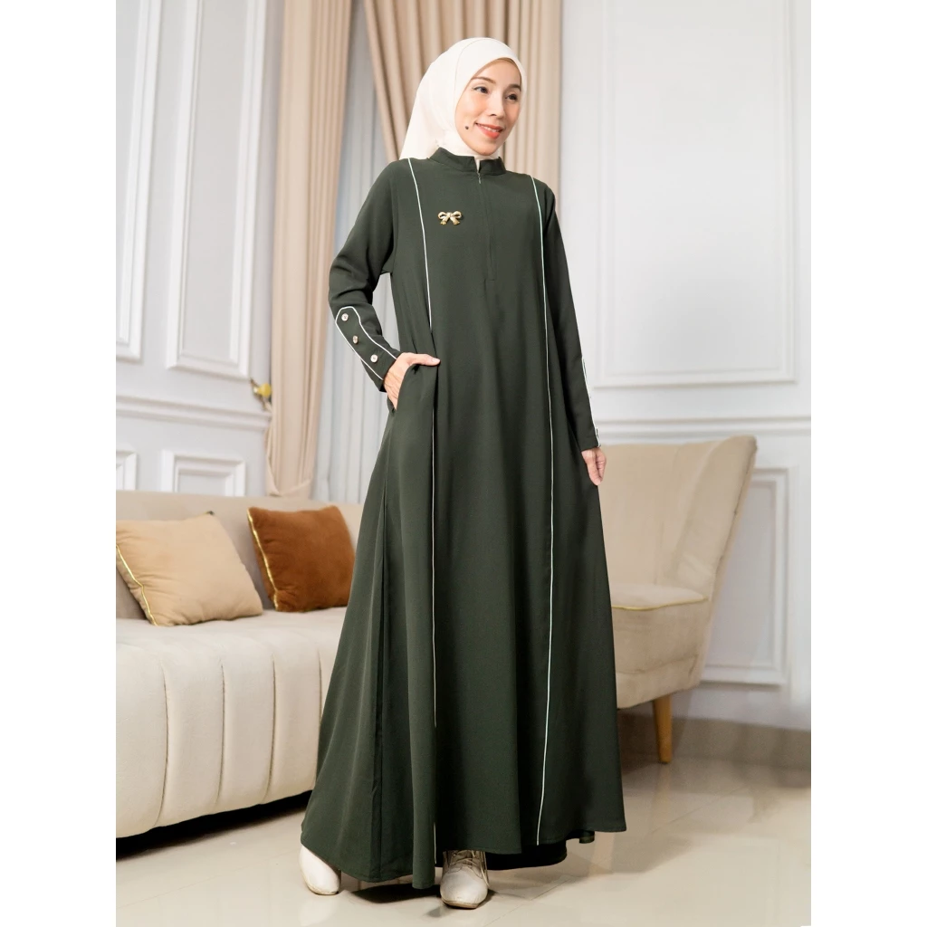 Fazira Dress Gamis Polos Kekinian