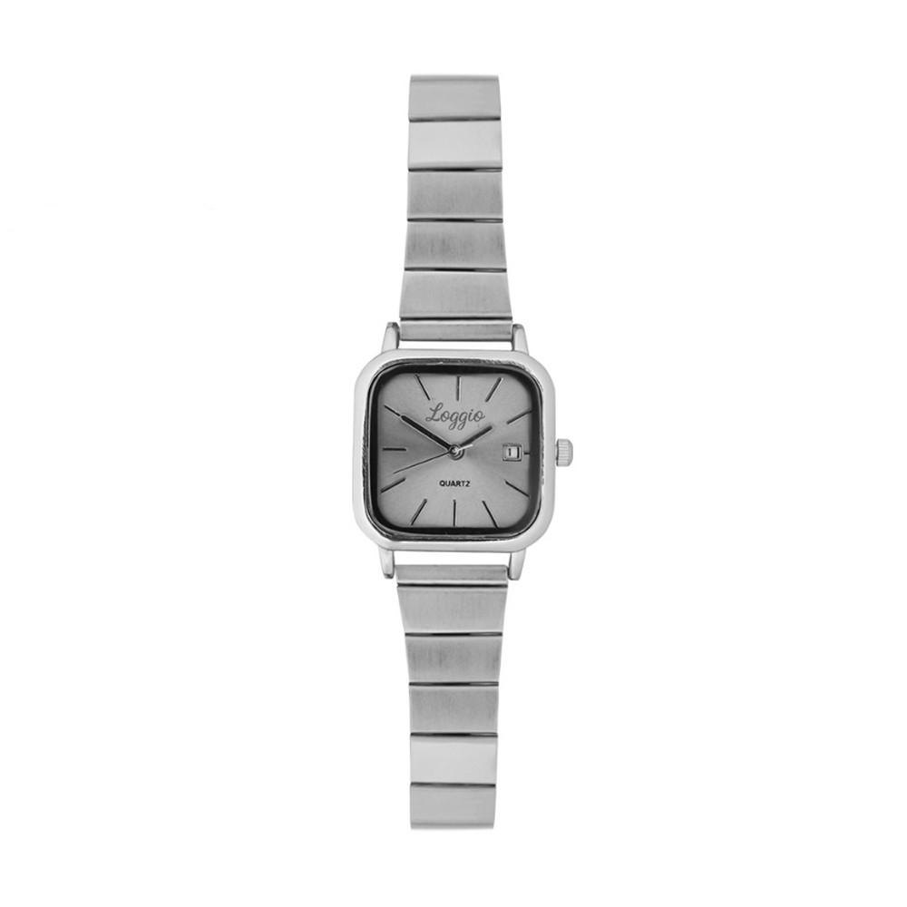 Loggio Jam Tangan Wanita Kecil Analog 100% Tali Rantai Stainless Steel Dial Kota - foto 2