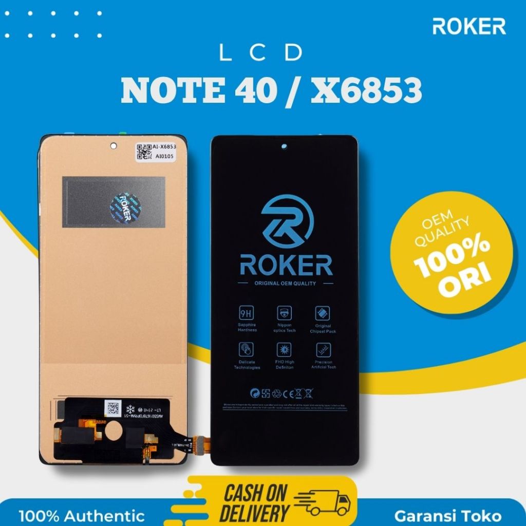 Jual ROKER LCD TOUCHSCREEN INFINIX NOTE 40 X6853/X6855/X6858/TECNO ...