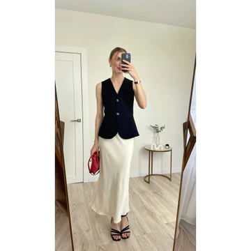 Mine Rok Satin Silk Premium Rok Duyung Satin Maxi Skirt