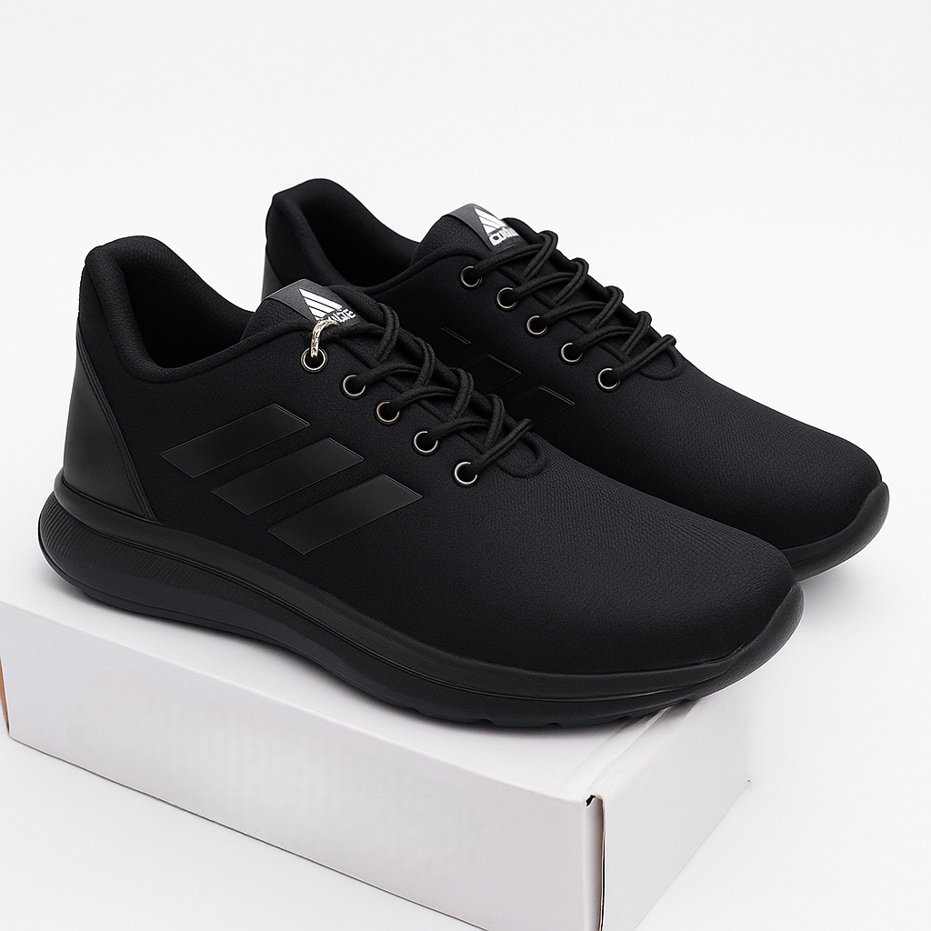 Jual SEPATU KETS PRIA FULL HITAM POLOS UKURAN BESAR JUMBO PLUS BIG SIZE ...
