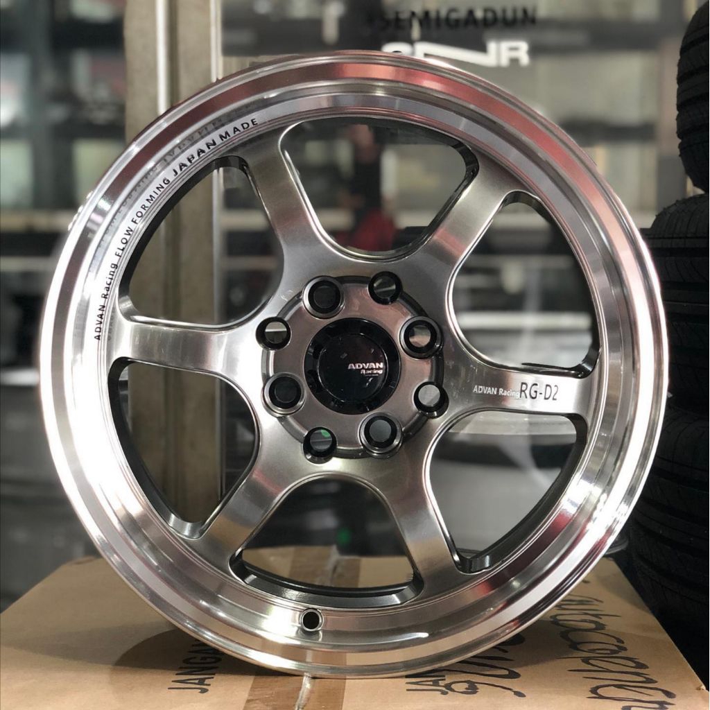 Jual velg racing ADVAN RG D2 R15 LEBAR 6,5 PCD 4X100 - 4X114,3 velg ...