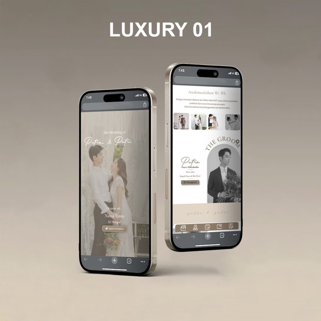 SANDRISE - Undangan Digital Website Tema Luxury Wedding | Aktif 6 Bulan Bisa isi sendiri