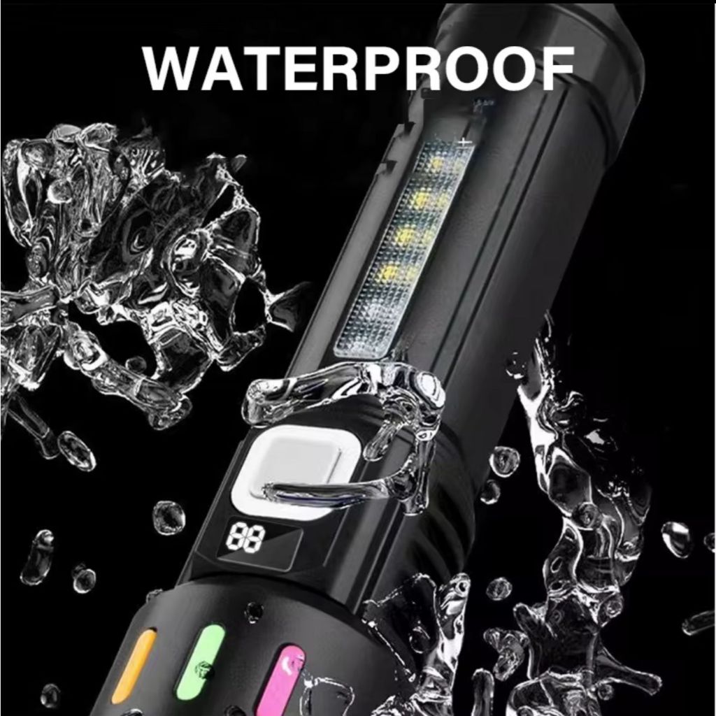Jual Senter LED Rechargeable Senter Zoom Senter USB isi ulang Jarak ...