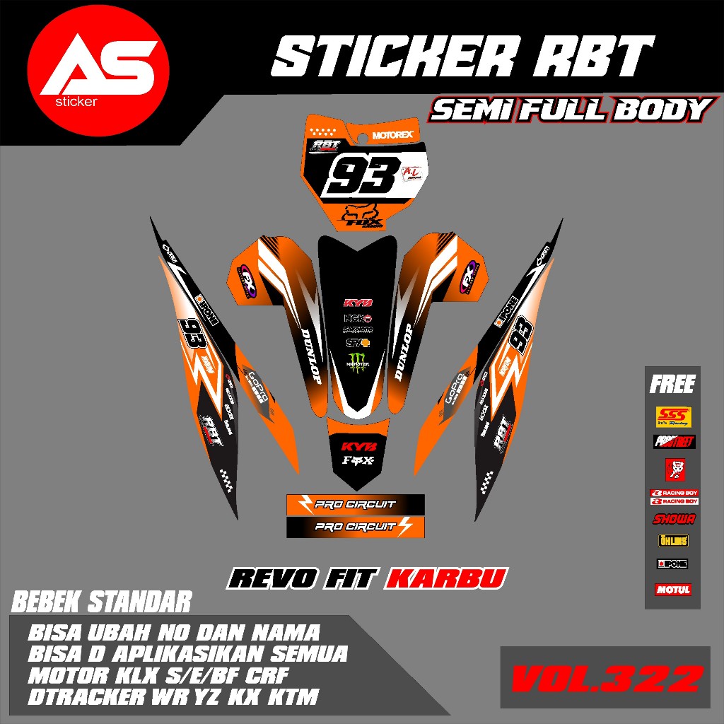 Jual Sticker RBT SMASH OLD SEMI FULL BODY MOTOR RBT BEBEK MODIF ...