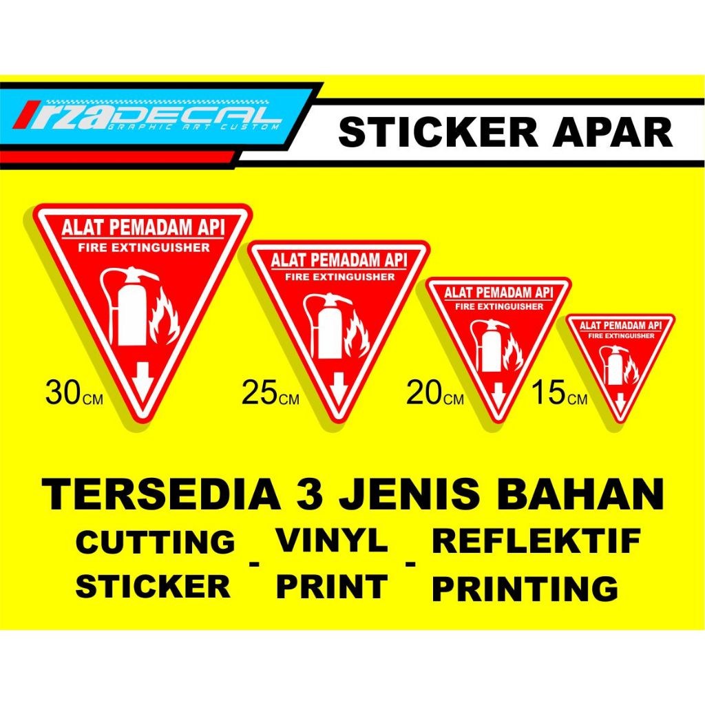 Jual STIKER SAFETY RAMBU K3 APAR Label Sticker | Shopee Indonesia
