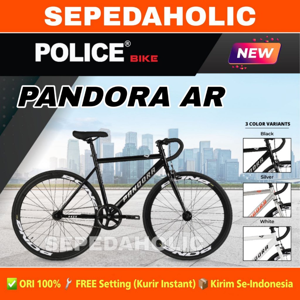 Jual Sepeda Fixie ELEMENT POLICE TORONTO FX PANDORA AR Ukuran 700C Rem ...