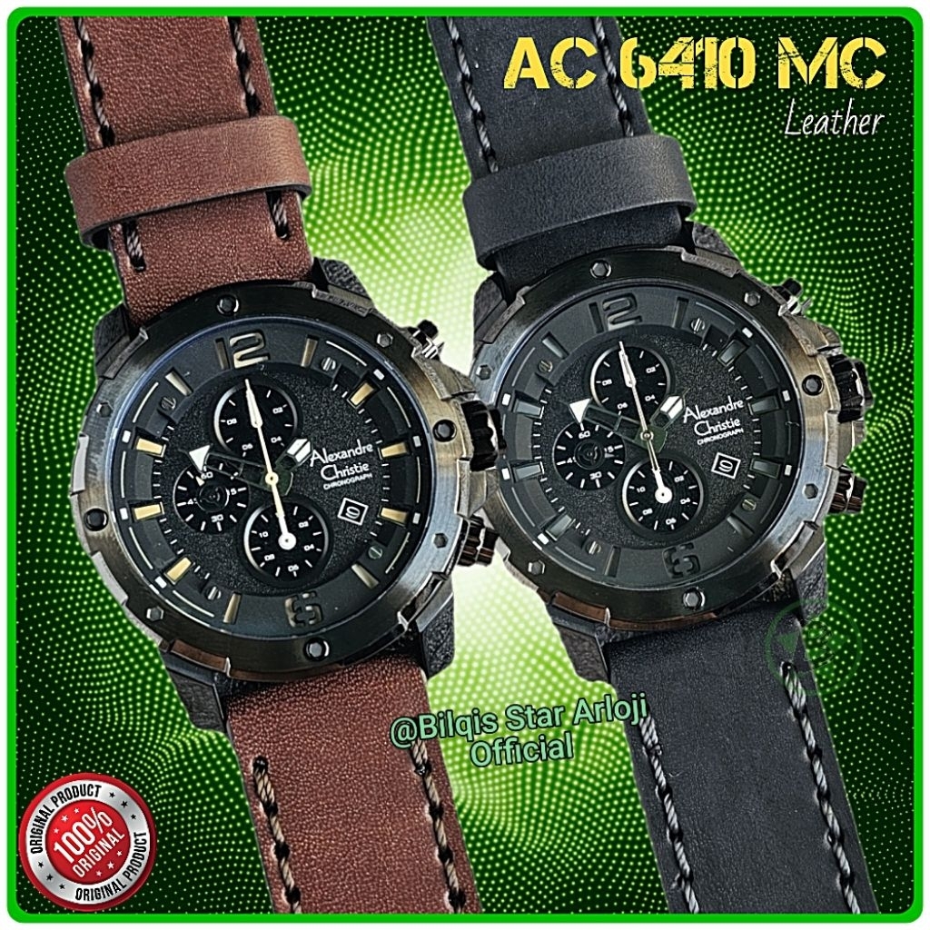 Jual Alexandre Christie Pria Ac 6410 Mc Case Hitam Tali Kulit Original ...