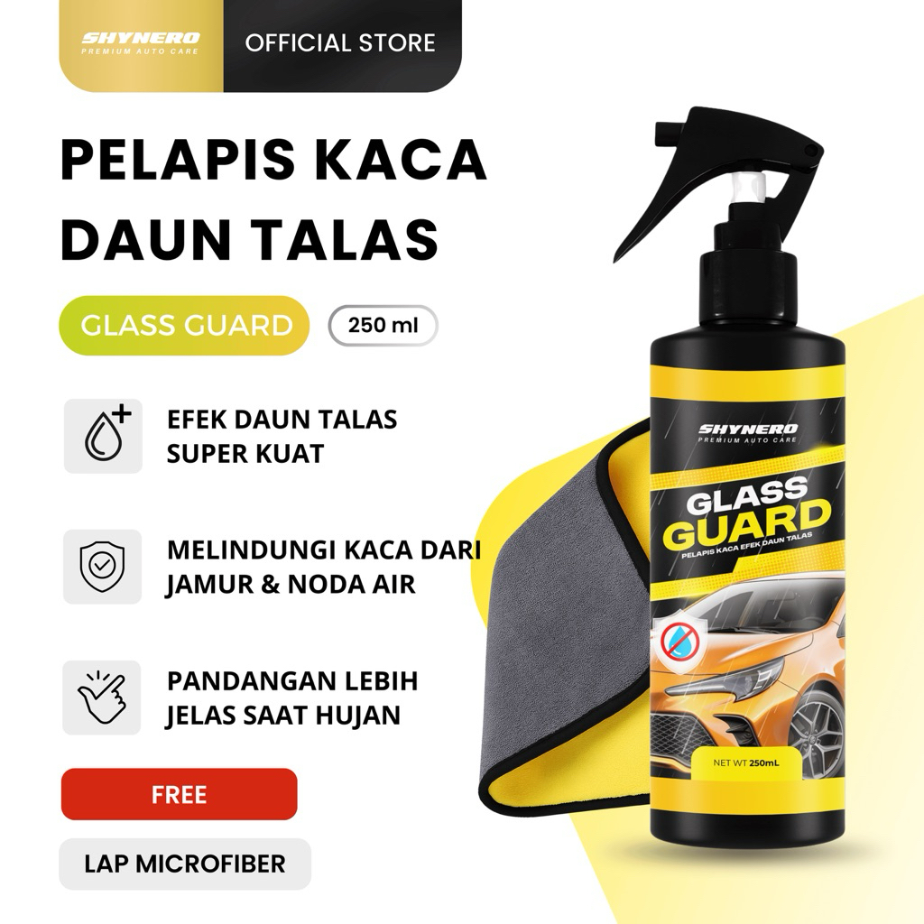 Jual Glass Guard Shynero – Cairan Pelapis Kaca Mobil, Efek Water ...
