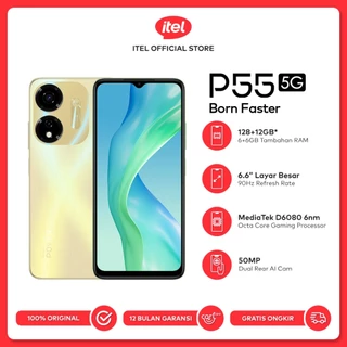 [Hot] itel P55 5G RAM 6+128GB - 5G Network - 50M Dual Clear Cam - 18W Fast Charging- 5000mAh Battery