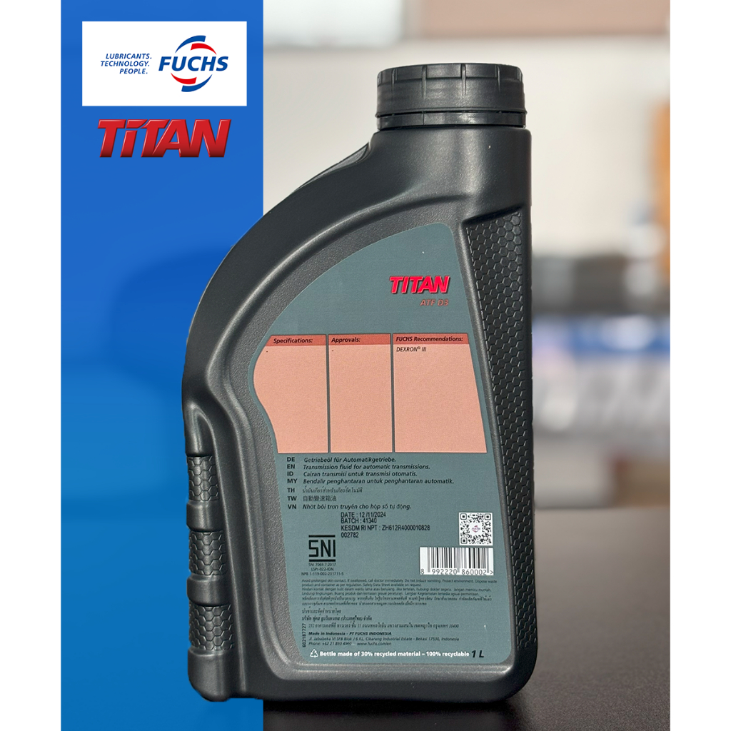 Jual Fuchs Titan ATF D3 – Semi Synthetic Automatic Transmission Fluid ...