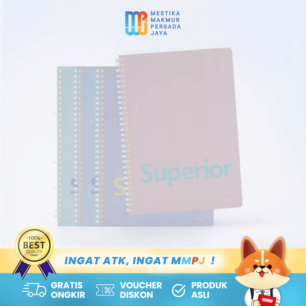 Jual Bantex Buku Notebook Spiral Soft Ring B5 Superior Bergaris Warna ...