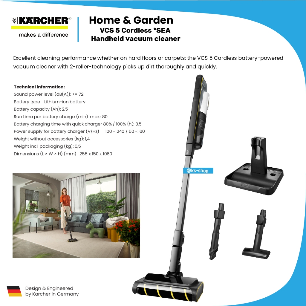 Jual Karcher VCS 5 Cordless Dry Vacuum Cleaner | Handheld Vacuum ...