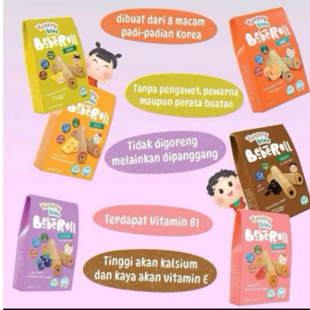 Jual Yummy Bites Beberoll 40gr Gr 9 Month / Yummy Bites Bebe Roll ...
