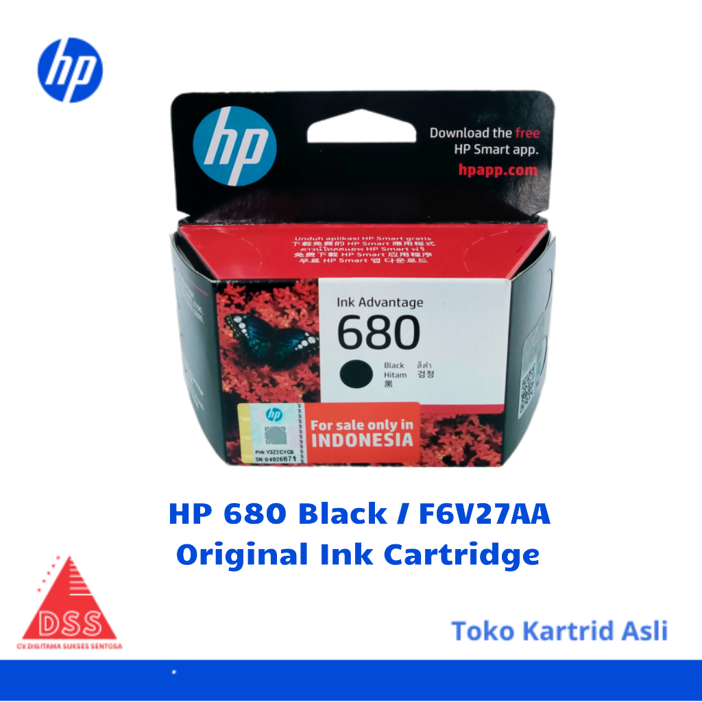 Jual HP 680 Black Original Ink Cartridge | Shopee Indonesia