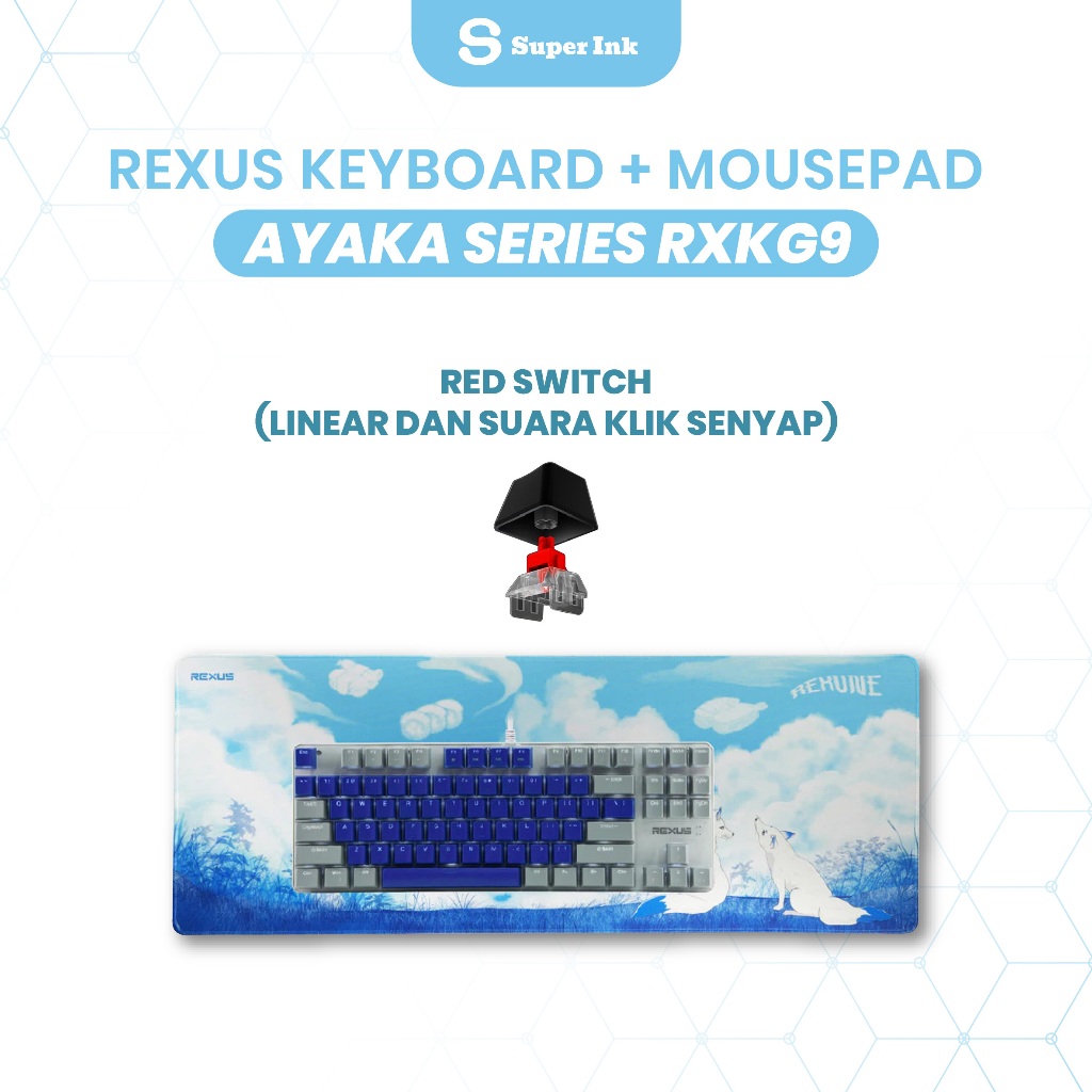 Jual Keyboard + Mousepad REXUS Ayaka Series Shorai RX-KG9 – Keyboard ...