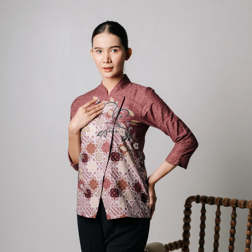 Hadinata Batik Premium Blouse Batik Wanita Superfine Dinesha Dhines - foto 1