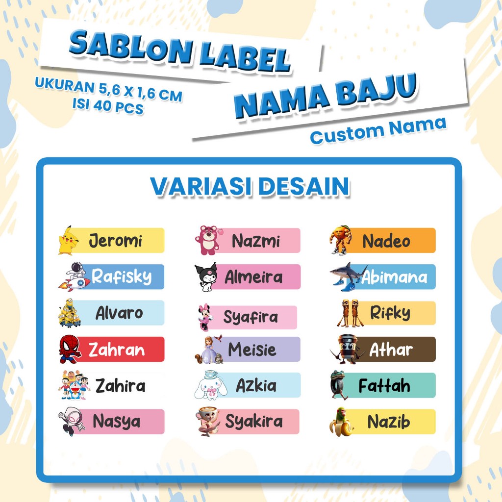 Jual Stiker Baju Sablon Setrika / Sticker Label Baju Kain Sablon DTF ...