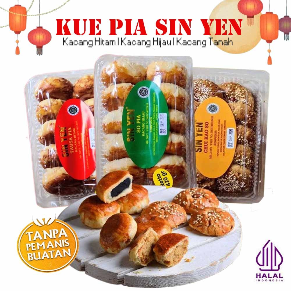 Jual Kue Pia SIN YEN Tausa Kacang Hitam Bakpia Sin Yen | Kue Pia Kacang ...