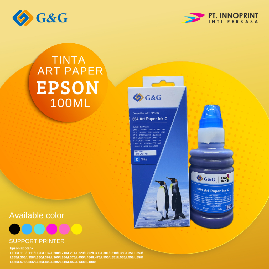 Jual Tinta Artpaper MORR G&G by Innoprint botol 664 cetak ijazah Epson ...