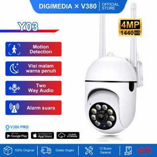 COD✅DigiMedia Y03 CCTV indoor V380 Pro FHD Wifi Smart IP Camera 360° Full View Mobile Tracking Night Vision Bohlam