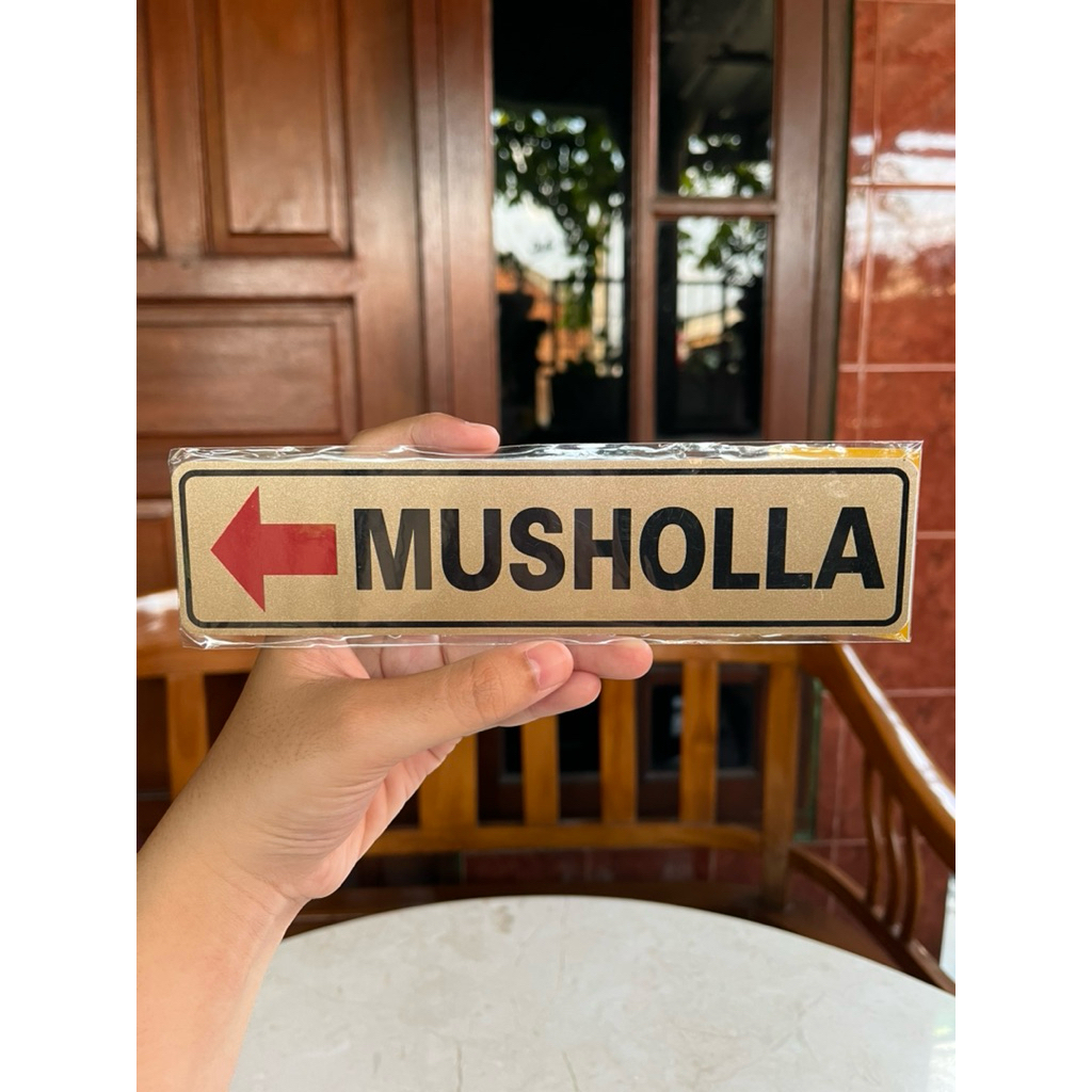 Jual MG Sign Board Musholla Sign Label Plastik Stiker Petunjuk Papan ...