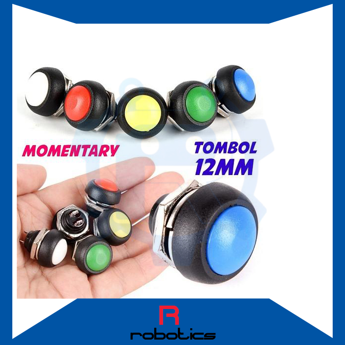 Jual Tombol Saklar Push On 12mm Warna Momentary Round Switch Saklar Bel ...