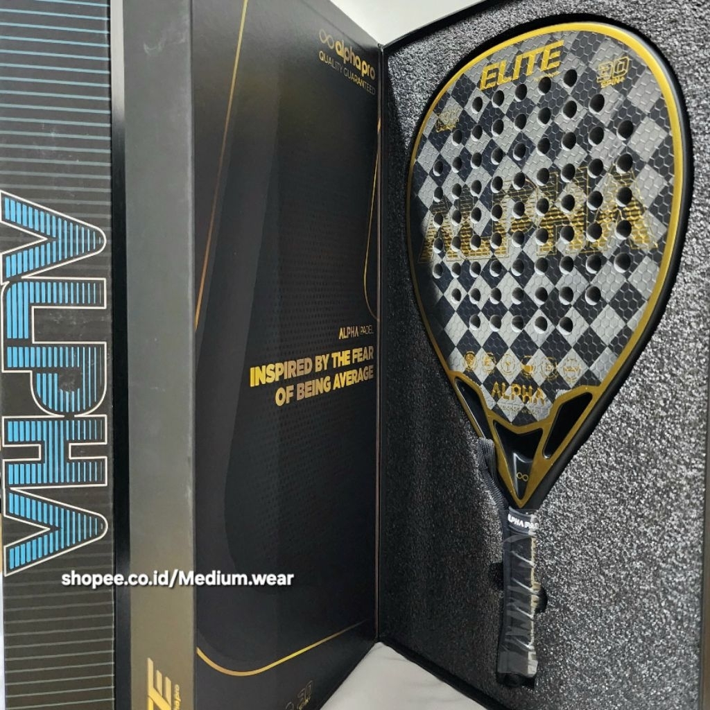 Jual RAKET PADEL ALPHA ELITE 18K CARBON / ALPHA PADEL RACKET CARBON ...