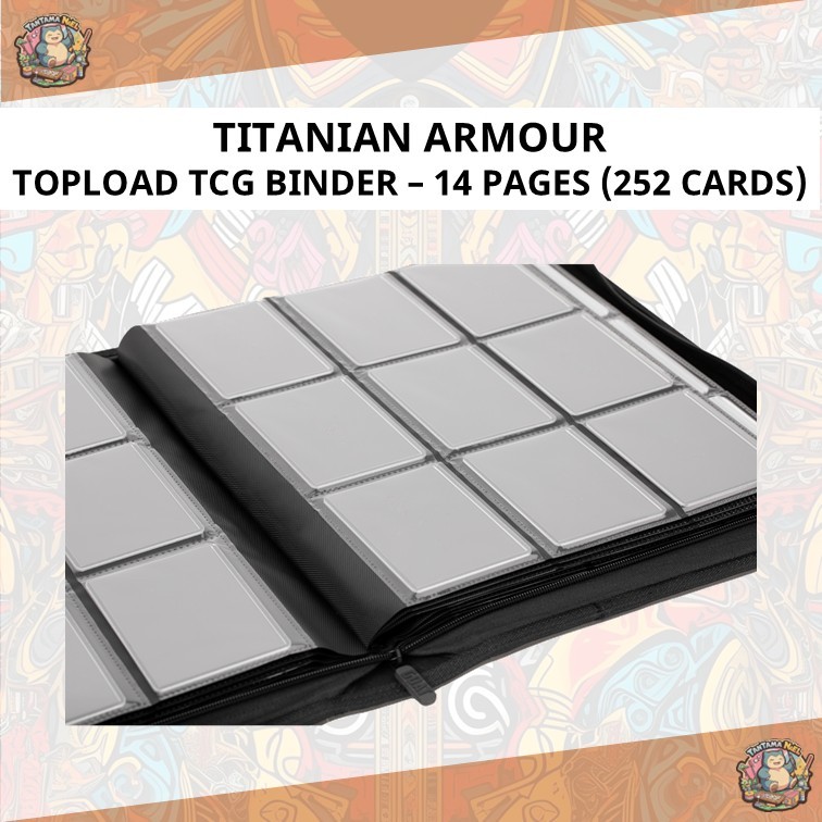 Jual TITANIAN ARMOUR TOPLOADER CARD BINDER - 14 PAGES (252 CARDS ...