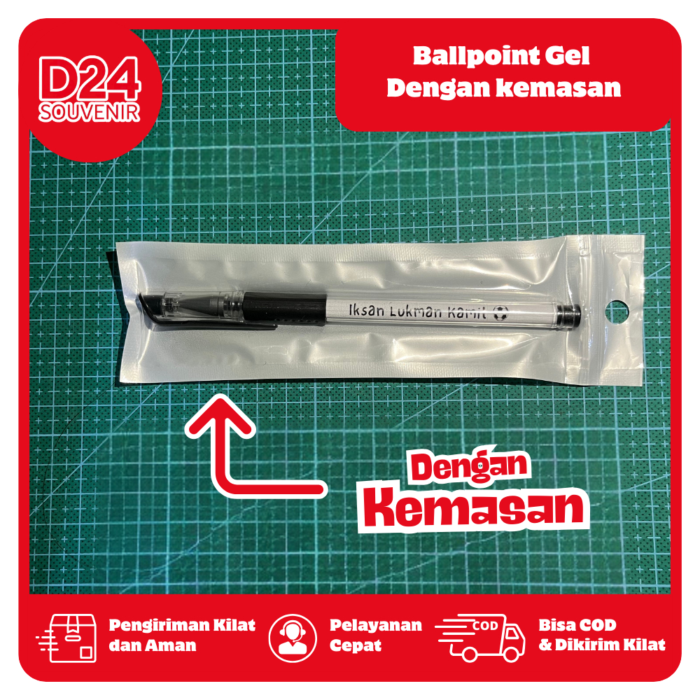 Jual Ballpoint bolpen pulpen pena Gel Custom Desain Insert paper Logo ...