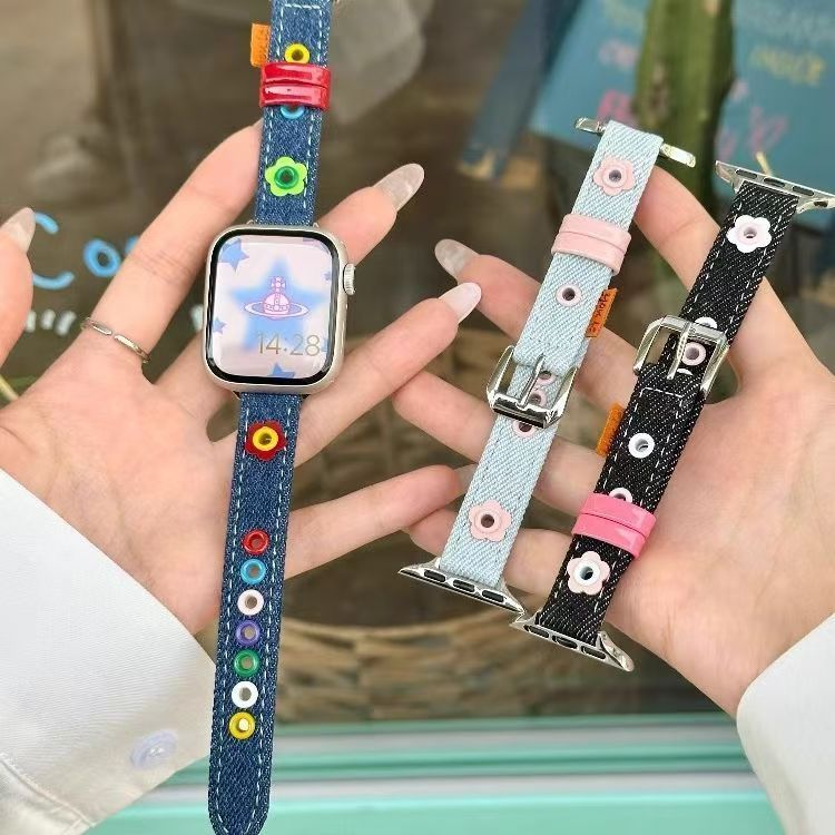 pengguna menilai strap denim iwatch dengan rating lima bintang