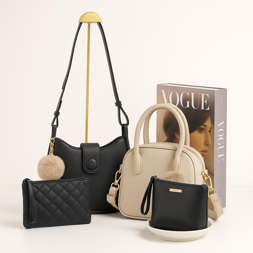 Jual Tas Wanita 4in1 Paket Hemat – Set Stylish & Serba…