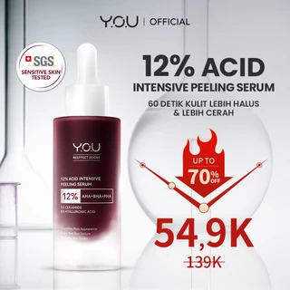 YOU 12% ACID INTENSIVE PEELING SERUM AHA BHA PHA Serum Eksfoliasi Untuk Kulit Cerah dan Halus