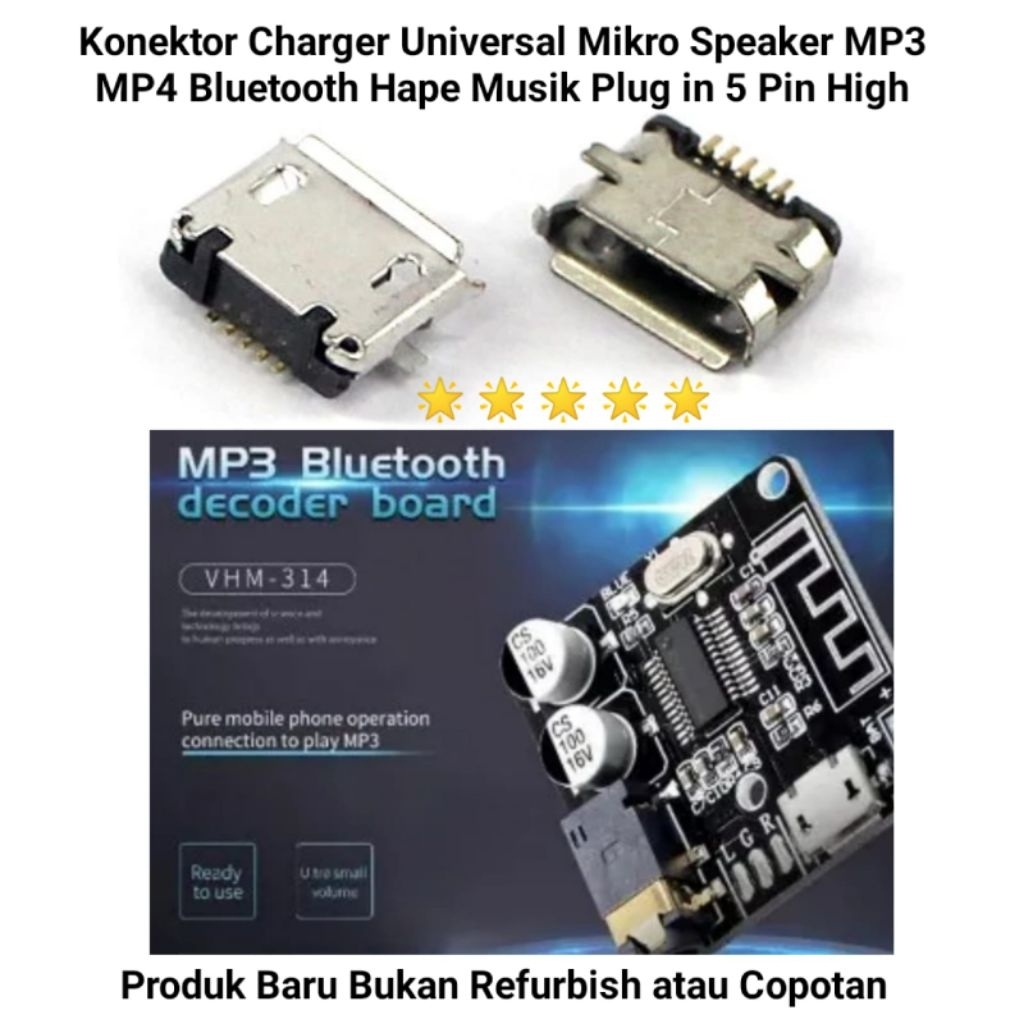 Jual New High Quality Presisi Soket Micro USB Female Plug in Konector ...