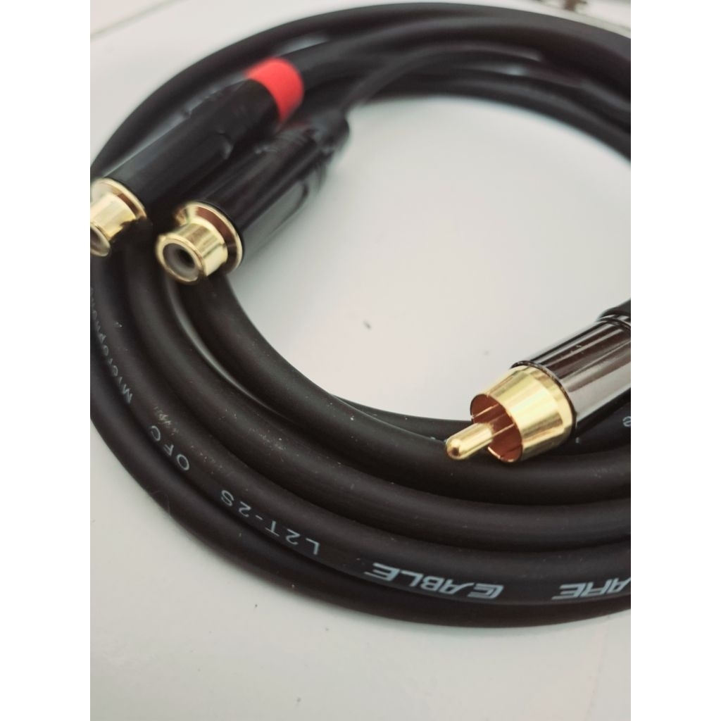 Jual Kabel RCA Audio Cabang JEK RCA MALE 1x to 2x JEK RCA FEMALE car ...