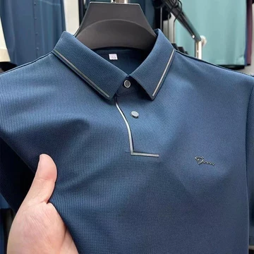 Polo Shirt Pria Hitam Kaos Lengan Pendek Kerah Pria Korean Style Fashion Baju Kaos Pria Polos
