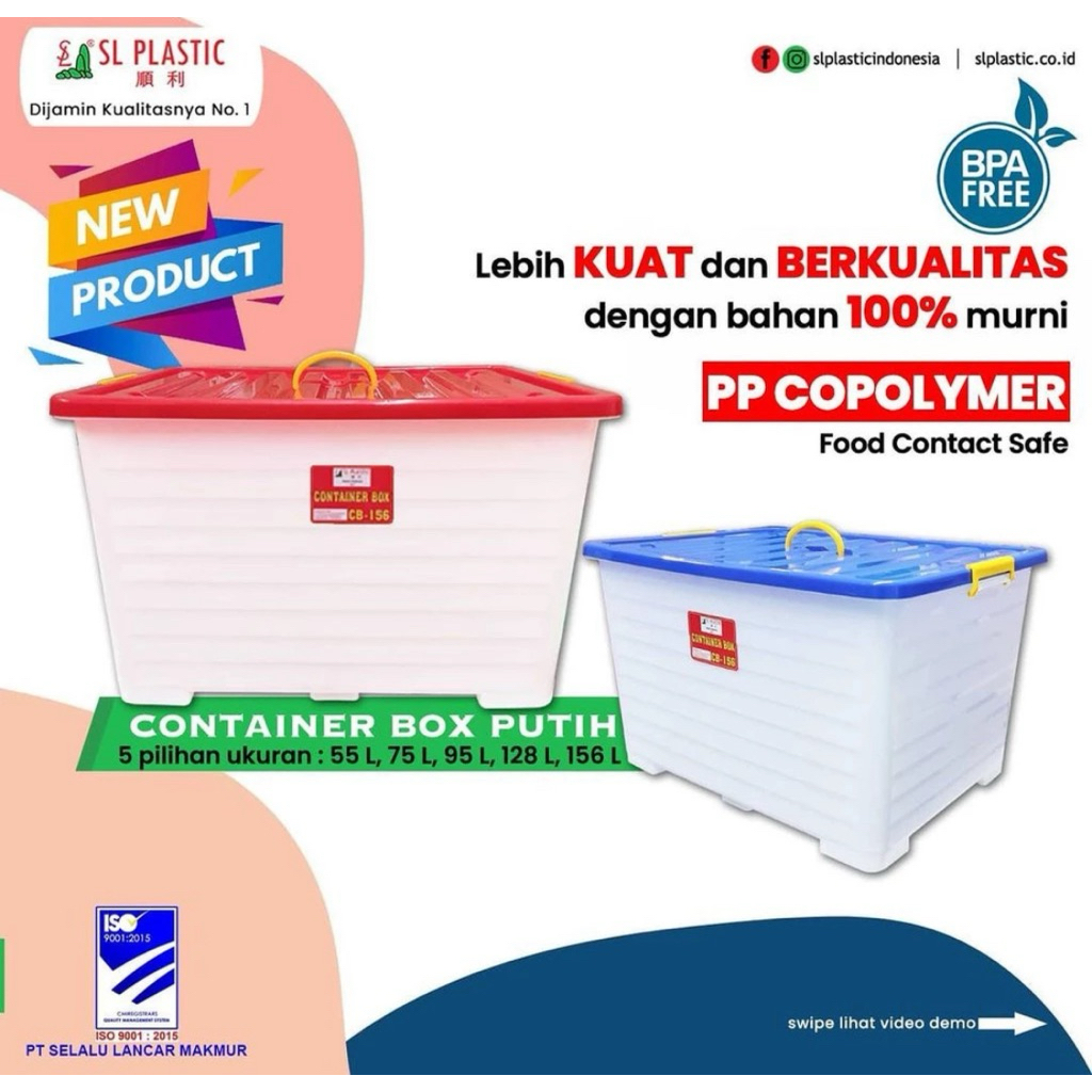 Jual [INSTANT] Container Box SL CB 55 L-CB 75 Liter Kualitas Terjamin ...