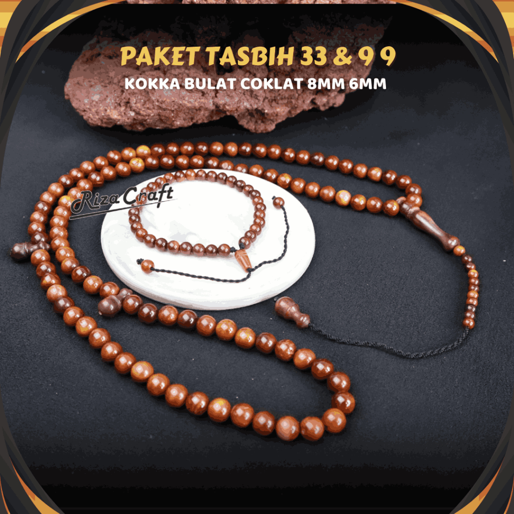 Jual PAKET Tasbih 99 & 33 Kayu Kokkah Kokah Kokka Kaukah Koka Turki ...