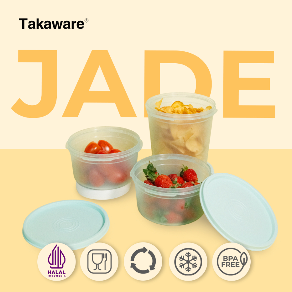 Jual Takaware - Jade 1pc Wadah Makanan Plastik Food Container - Size M ...