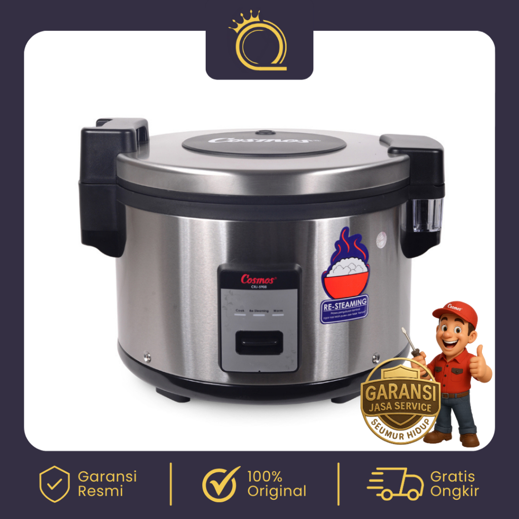 Jual Cosmos Big Rice Cooker Non Stick CRJ-5908 Magic Com Jumbo Penanak ...