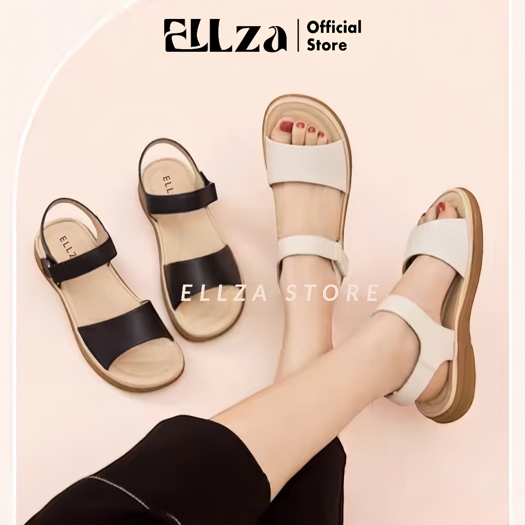Jual ELLZA-Sandal Wanita Selop velcro Kekinian Terbaru Simple Elegan ...