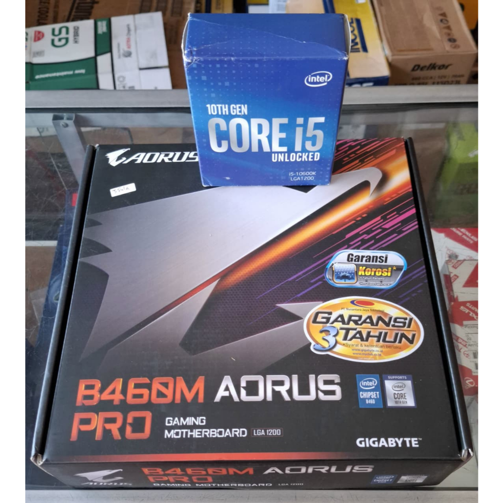 Jual Processor / Prosesor Intel i5-10600k & Motherboard Aorus B460M Pro ...