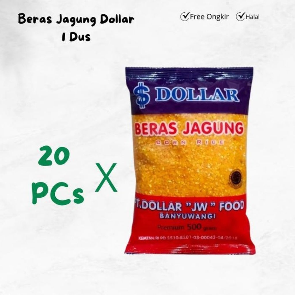 Jual SATU DUS BERAS JAGUNG DOLLAR ISI 20PCS | Shopee Indonesia