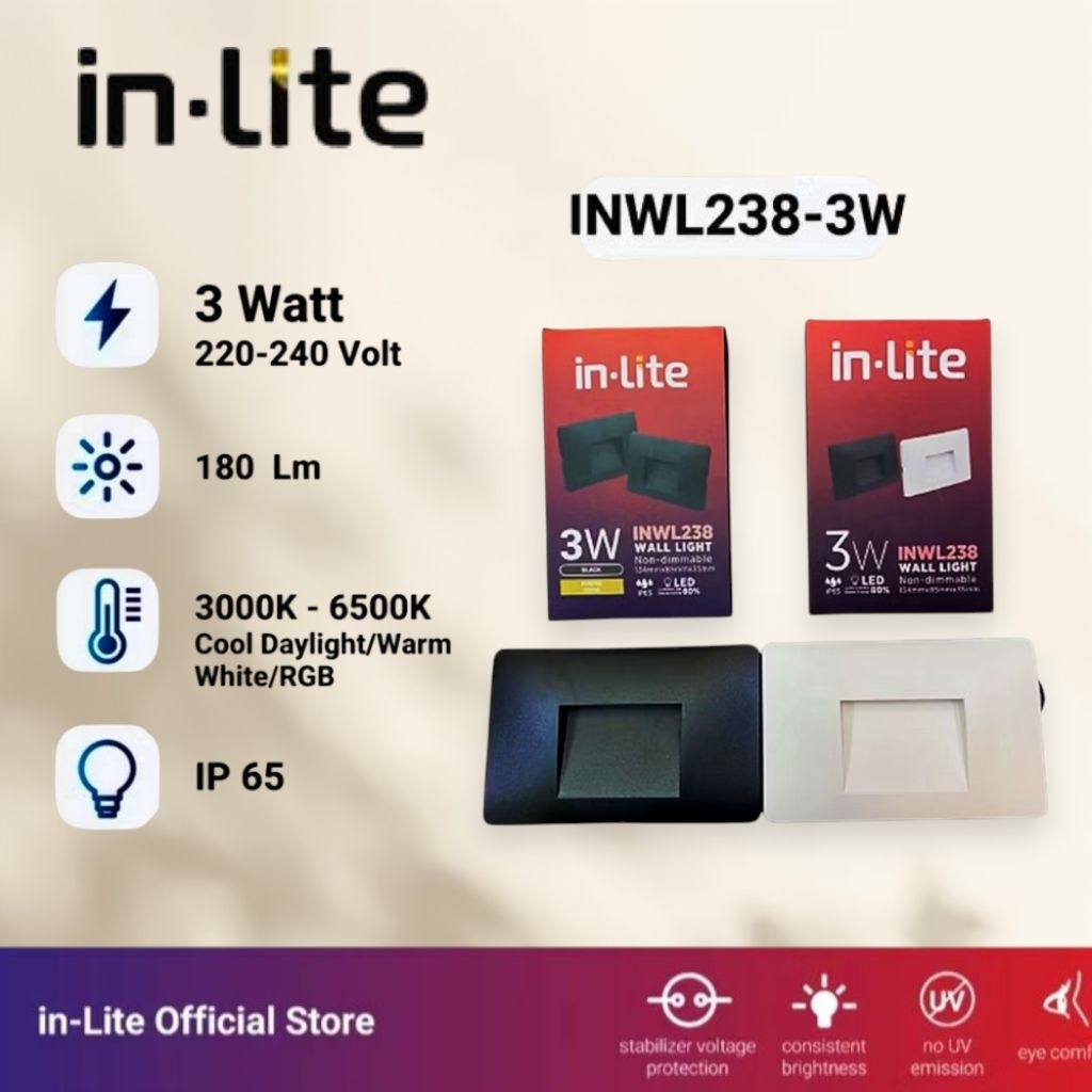 Jual InLite LED Wall Light 3W Non-Dimmable INWL238 | Shopee Indonesia