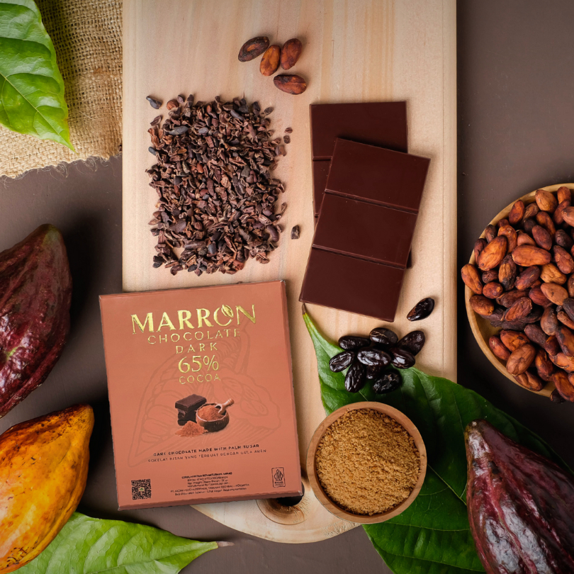 Jual Marron Chocolate Couverture Dark 65% Cocoa 50gr | Cokelat Vegan ...